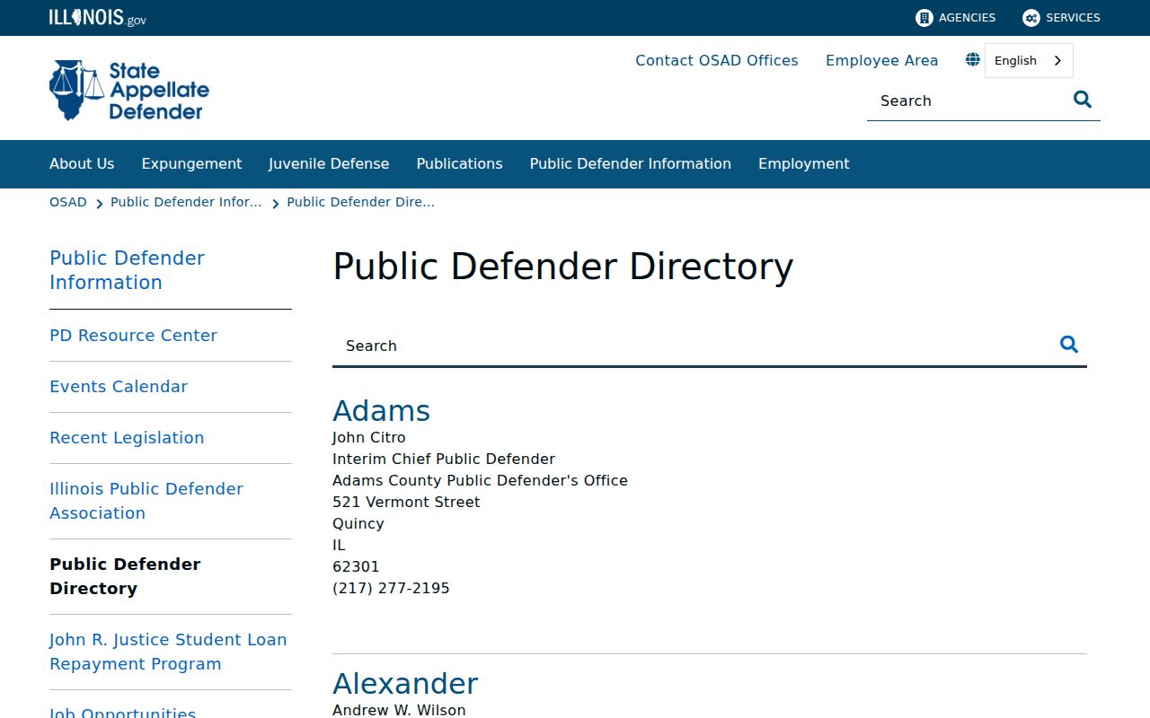 DeWitt County criminal court public defender directory