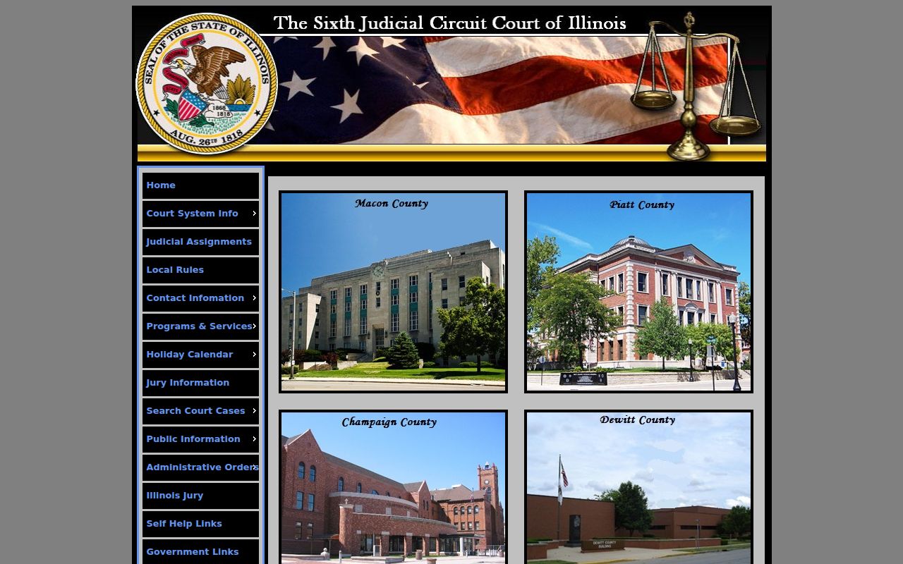 DeWitt County criminal court Sixth Judicial Circuit information