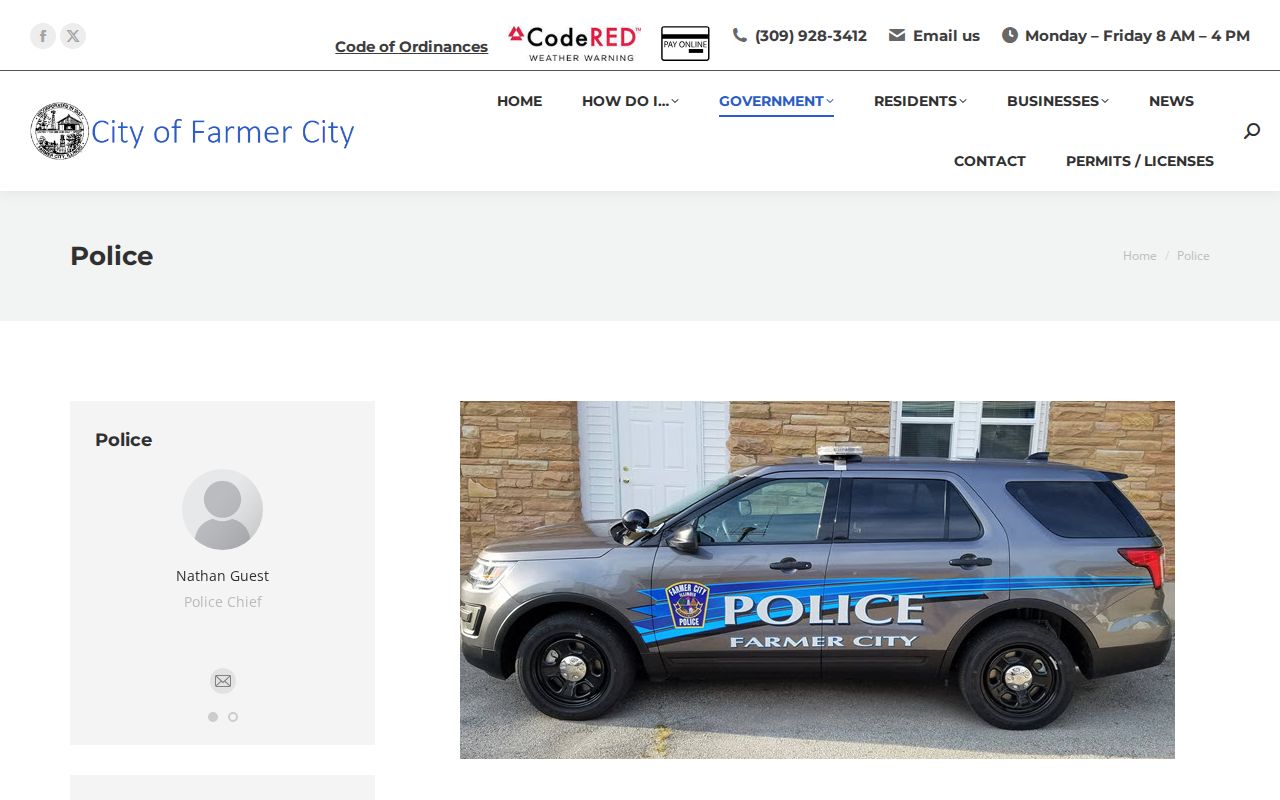 Official Farmer City Police Department information page